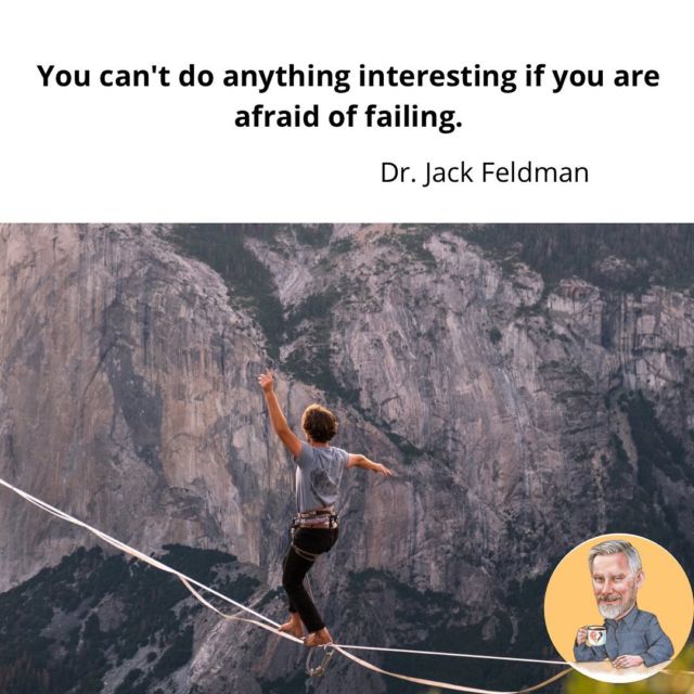 Fear is nothing more than an emotion that is designed to protect you.  In its proper context that is not a bad thing.  But it can kick the hell out of you accomplishing your dreams and living an interesting life if you do not understand how to manage it.  That includes not letting failure present itself as something to be afraid of.  Failure is a good thing, so long as you learn from it and make it a stepping stone to success.  Embrace fear.  Embrace failure. Live an interesting life. #encouragementwell #growthmindset #fear #positivity #positivityquotes #positivityiskey #motivationalquotes #motivationmonday #mentalhealth #positivevibes #positivequotes #interesting